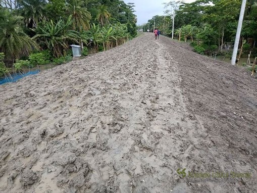 Mud due to monsoon