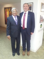 Sir Fazle Hasan Abed, ustanovitelj in predsednik organizacije BRAC in dr. Andrej Simončič, direktor Kmetijskega inštituta Slovenije